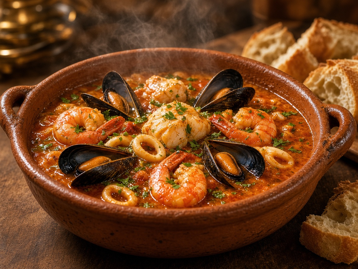 Cazuela de mariscos